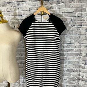 MICHAEL Michael Kors Striped Black and White Mini Dress
